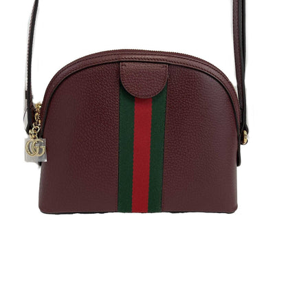 GUCCI - NEW Ophidia Small Shoulder Burgundy GG Leather Crossbody