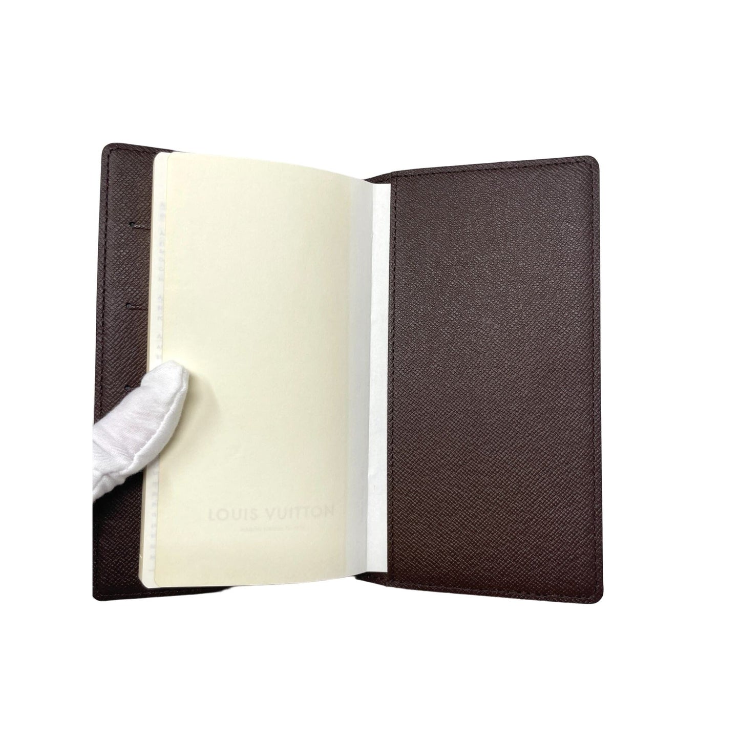 LOUIS VUITTON Louis Vuitton Damier Ebene Agenda Pocket Cover - Brown