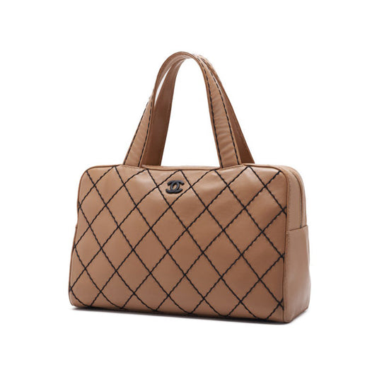 CHANEL CHANEL Wild Stitch Handbag Car Freshers Beige X Black Shoulder Bag Mini Shoulder Bag  Bag Hybrid ? Delivery? Khao Yamamoto Online