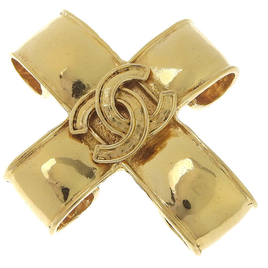 Chanel CHANEL Cross Brooch Coco   G  French Made 1994 Gold 94P  33g Cross