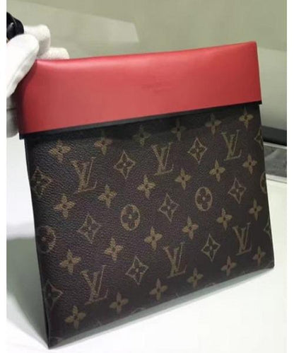 Louis Vuitton Pochette Tuileries Monogram Coated Canvas Red