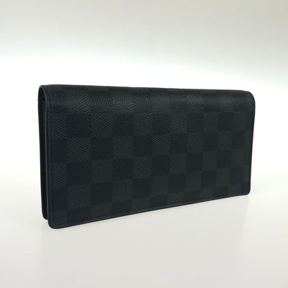 LOUIS VUITTON Damier Graphite Portefeuille Brazza N62665 Long wallet bifold