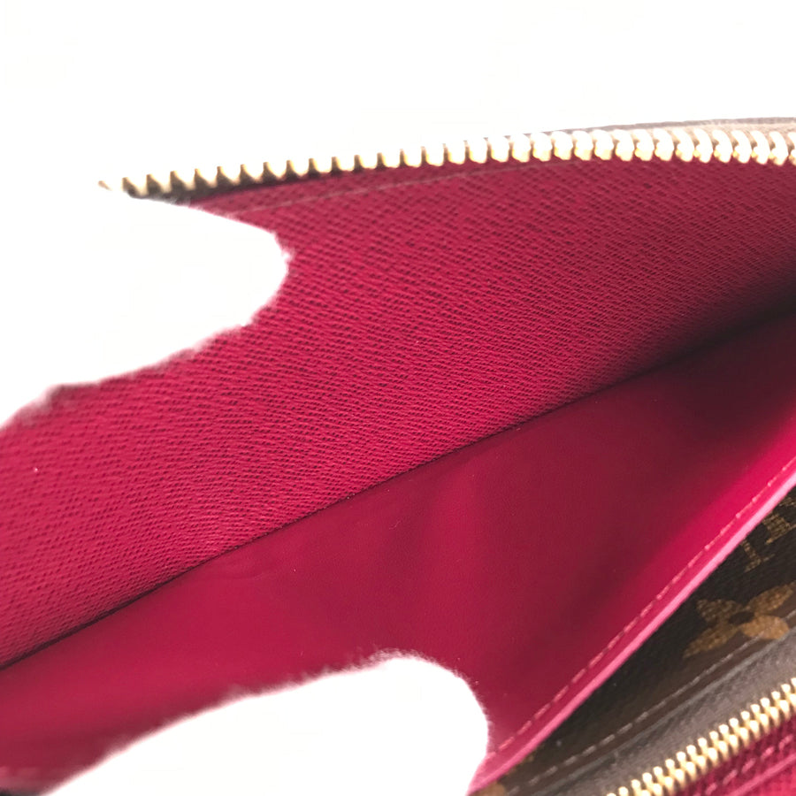 LOUIS VUITTON Monogram Portefeuille Clemence M60742 Long wallet Round zipper