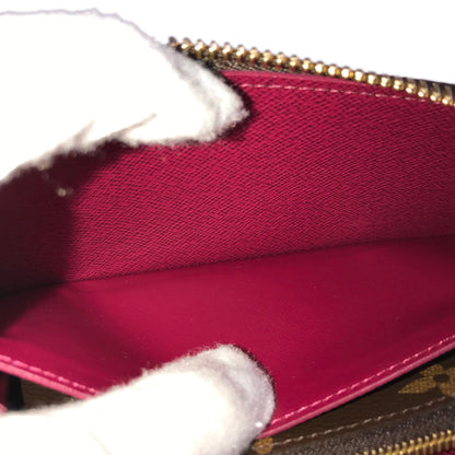 LOUIS VUITTON Monogram Portefeuille Clemence M60742 Long wallet Round zipper