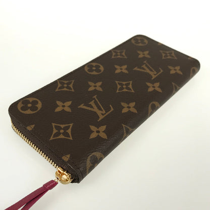 LOUIS VUITTON Monogram Portefeuille Clemence M60742 Long wallet Round zipper