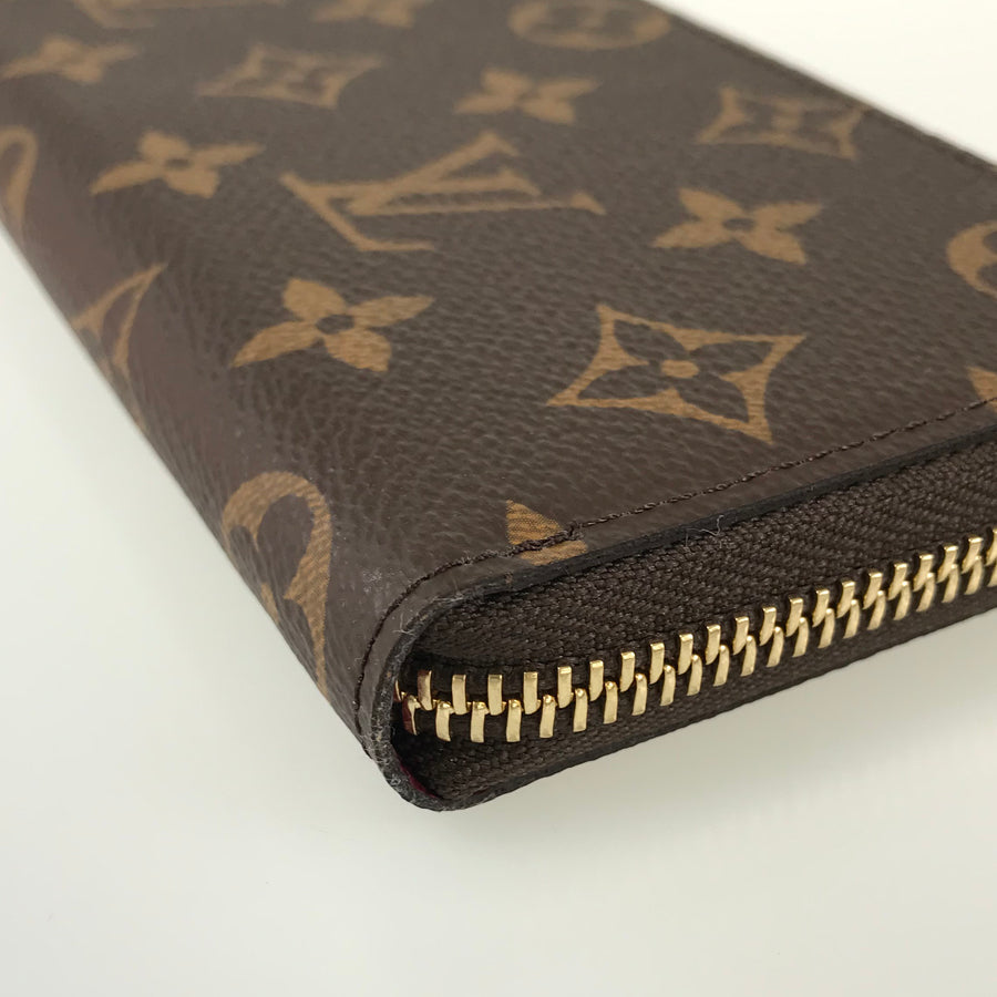 LOUIS VUITTON Monogram Portefeuille Clemence M60742 Long wallet Round zipper