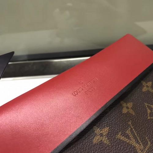Louis Vuitton Pochette Tuileries Monogram Coated Canvas Red