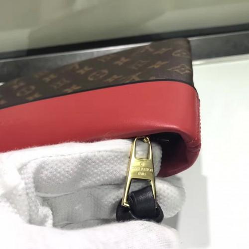 Louis Vuitton Pochette Tuileries Monogram Coated Canvas Red