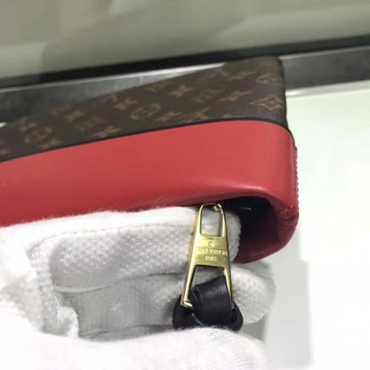 Louis Vuitton Pochette Tuileries Monogram Coated Canvas Red