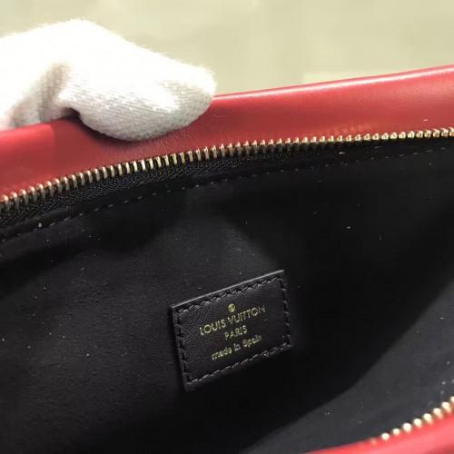 Louis Vuitton Pochette Tuileries Monogram Coated Canvas Red