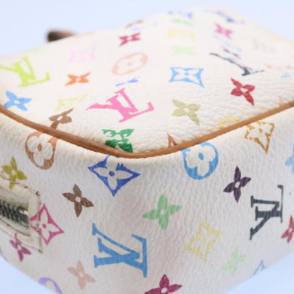 LOUIS VUITTON Monogram Multicolor Trousse Wapity Pouch White M58033 Auth am1686g