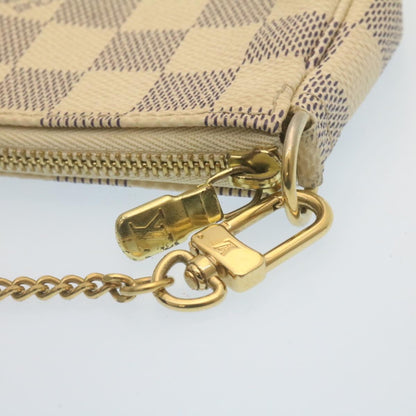 LOUIS VUITTON Damier Azur Mini Pochette Accessoires Pouch N58010 LV Auth am2224g