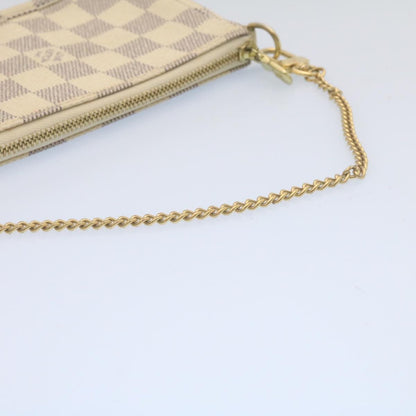 LOUIS VUITTON Damier Azur Mini Pochette Accessoires Pouch N58010 LV Auth am2224g