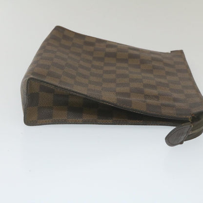 LOUIS VUITTON Damier Ebene Poche Toilette 26 Pouch N47543 LV Auth am2290g