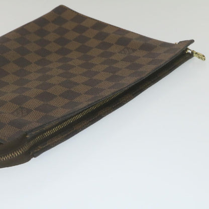 LOUIS VUITTON Damier Ebene Poche Toilette 26 Pouch N47543 LV Auth am2290g