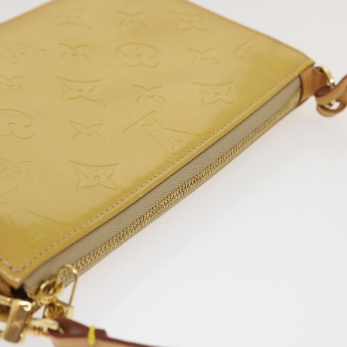 LOUIS VUITTON Monogram Vernis Lexington Pouch Beige Ｍ91010 LV Auth am2359g