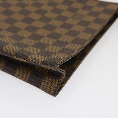 LOUIS VUITTON Damier Ebene Poche Toilette 26 Pouch N47543 LV Auth am2487g