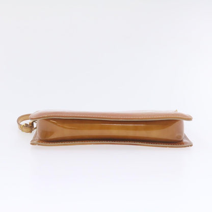 LOUIS VUITTON Monogram Vernis Lexington Pouch Beige M91010 LV Auth am961g