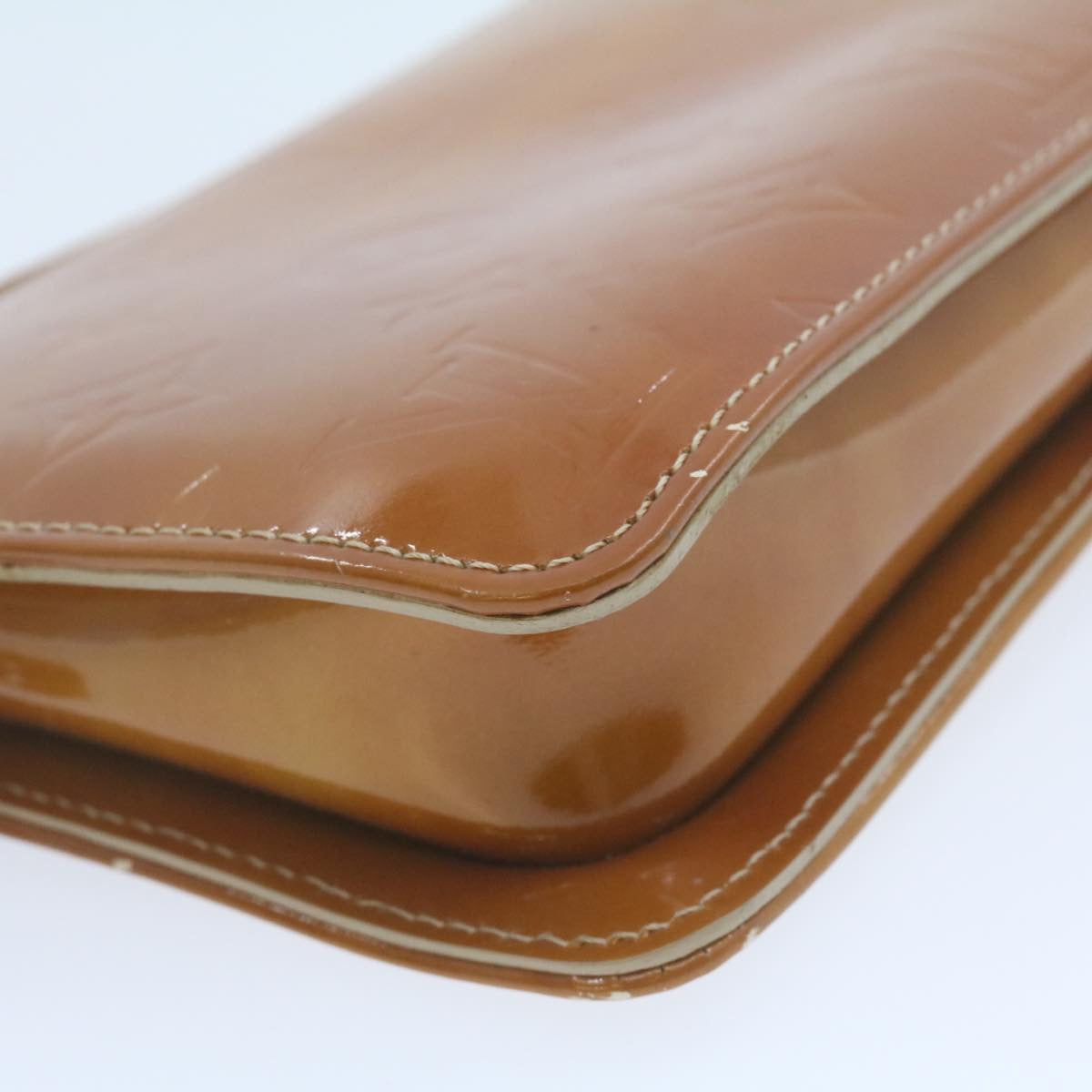 LOUIS VUITTON Monogram Vernis Lexington Pouch Beige M91010 LV Auth am961g