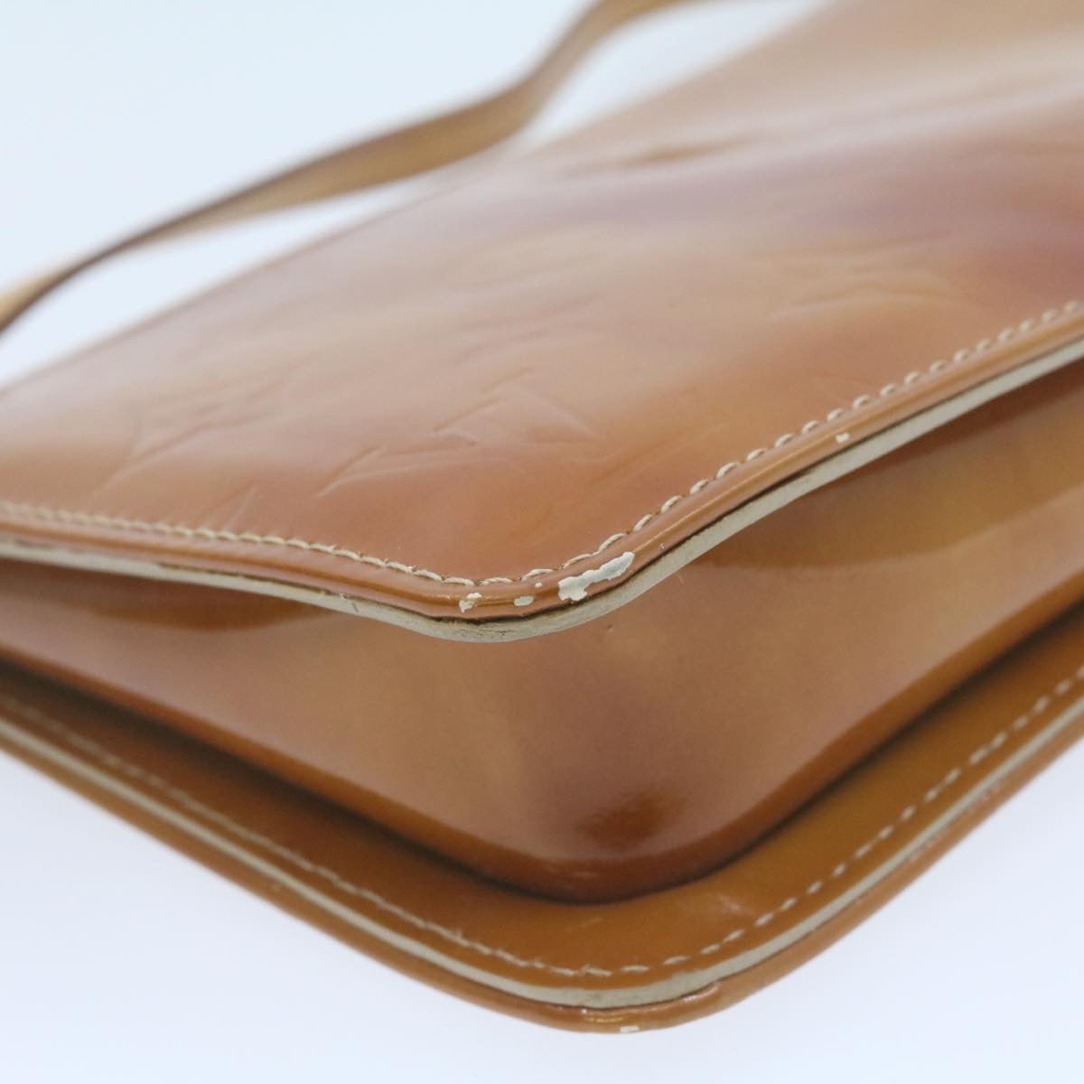 LOUIS VUITTON Monogram Vernis Lexington Pouch Beige M91010 LV Auth am961g