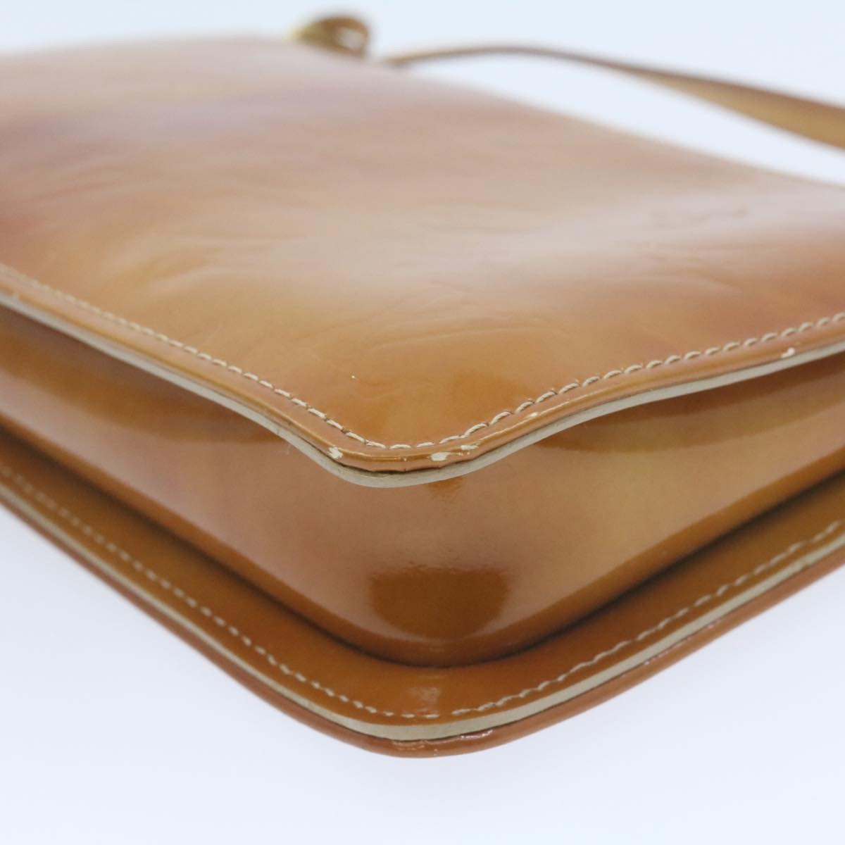 LOUIS VUITTON Monogram Vernis Lexington Pouch Beige M91010 LV Auth am961g