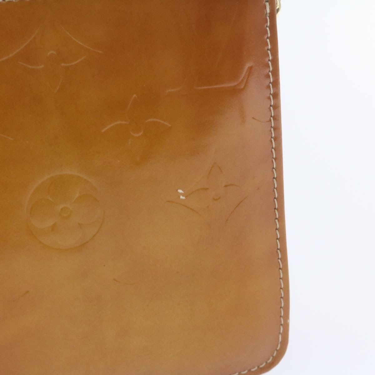 LOUIS VUITTON Monogram Vernis Lexington Pouch Beige M91010 LV Auth am961g