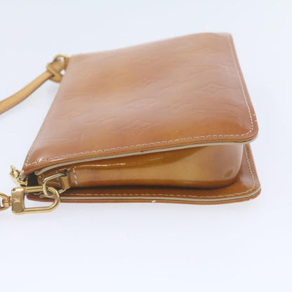 LOUIS VUITTON Monogram Vernis Lexington Pouch Beige M91010 LV Auth am961g