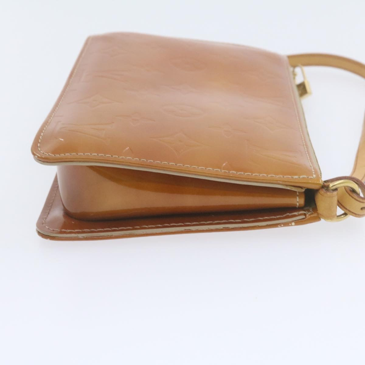 LOUIS VUITTON Monogram Vernis Lexington Pouch Beige M91010 LV Auth am961g
