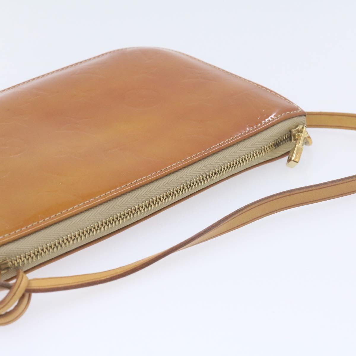 LOUIS VUITTON Monogram Vernis Lexington Pouch Beige M91010 LV Auth am961g
