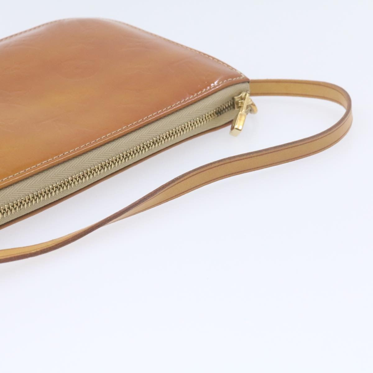 LOUIS VUITTON Monogram Vernis Lexington Pouch Beige M91010 LV Auth am961g