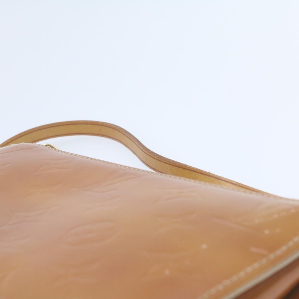 LOUIS VUITTON Monogram Vernis Lexington Pouch Beige M91010 LV Auth am961g