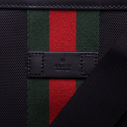 Gucci Black Canvas Web Stripe Crossbody Bag 631199