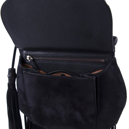 Gucci Nouveau Black Fringe Suede Bag