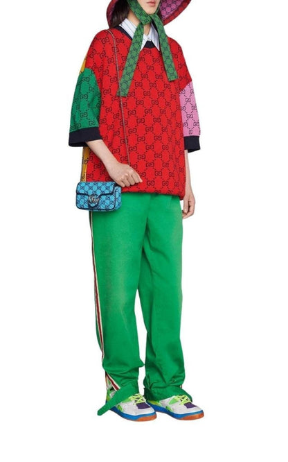 Blue GG Marmont Blue Super Mini Bag