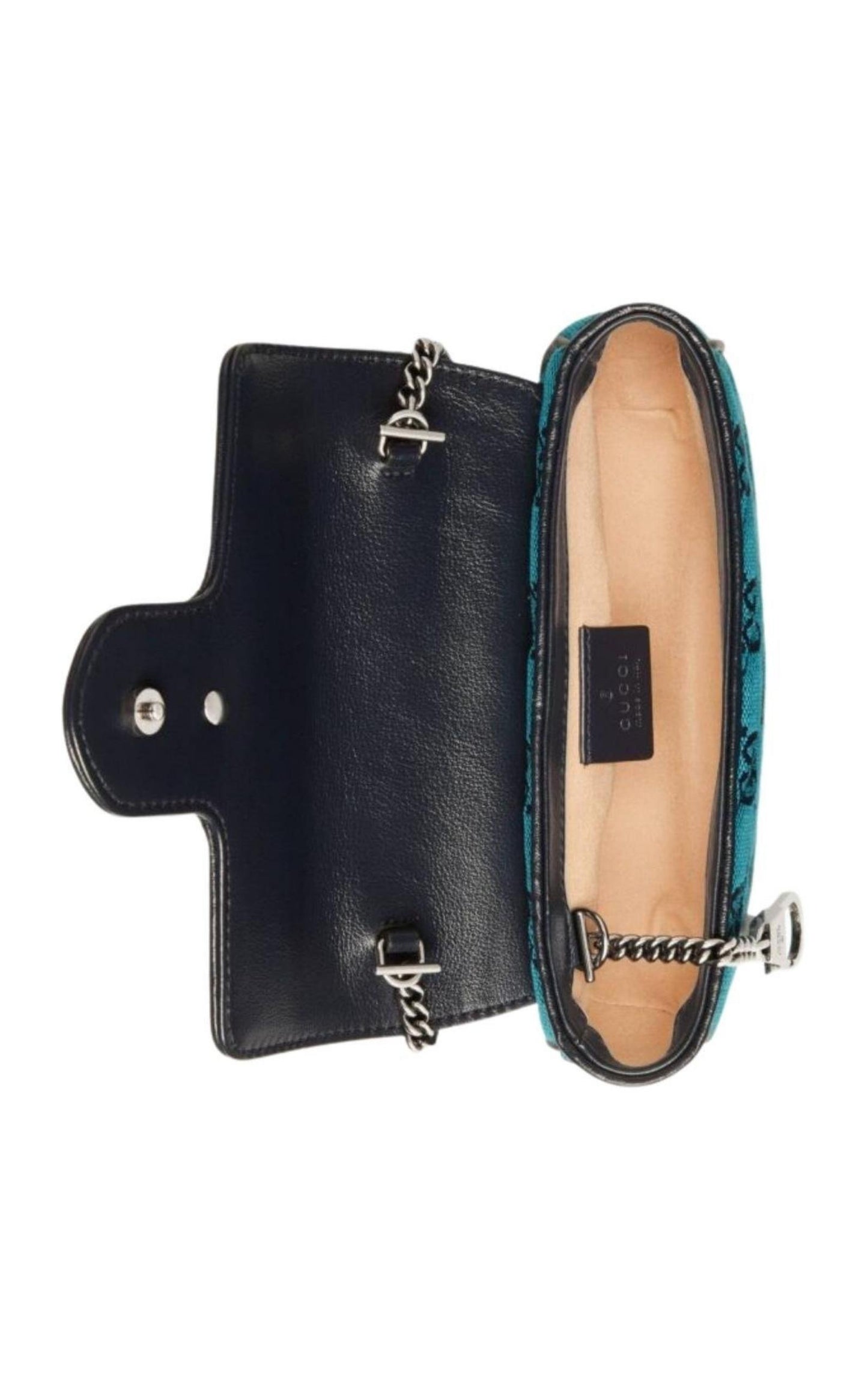 Blue GG Marmont Blue Super Mini Bag