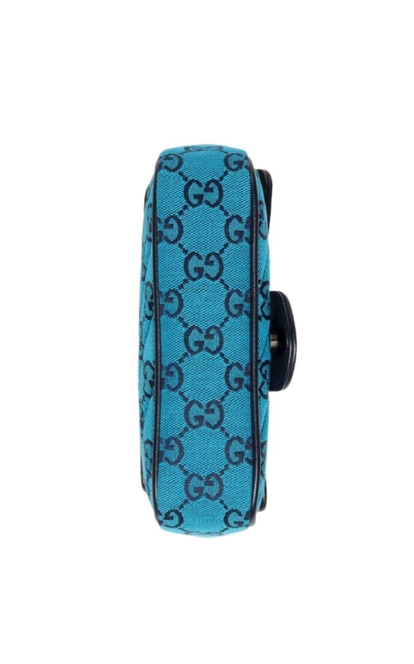 Blue GG Marmont Blue Super Mini Bag