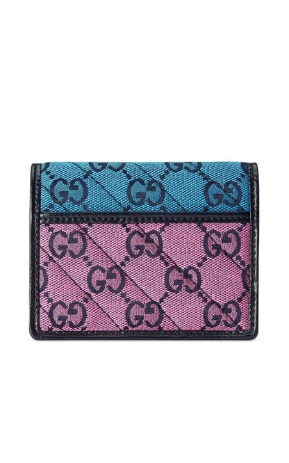 Blue Gg Marmont Multicolor Wallet
