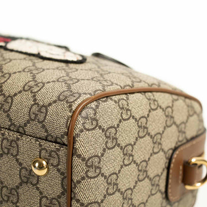 Gucci GG Supreme Embroidered Small Boston Bag