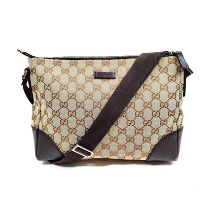 Gucci Brown Canvas Crossbody Bag