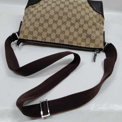 Gucci Brown Canvas Crossbody Bag