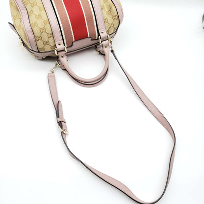 Gucci Canvas Small Vintage Boston Bag