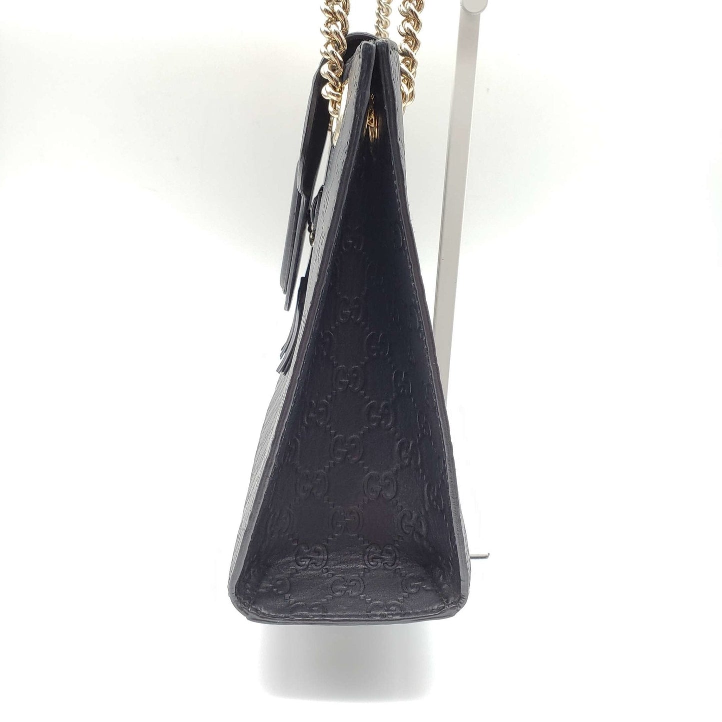 Gucci Emily Guccissima Large Black Shoulder Bag