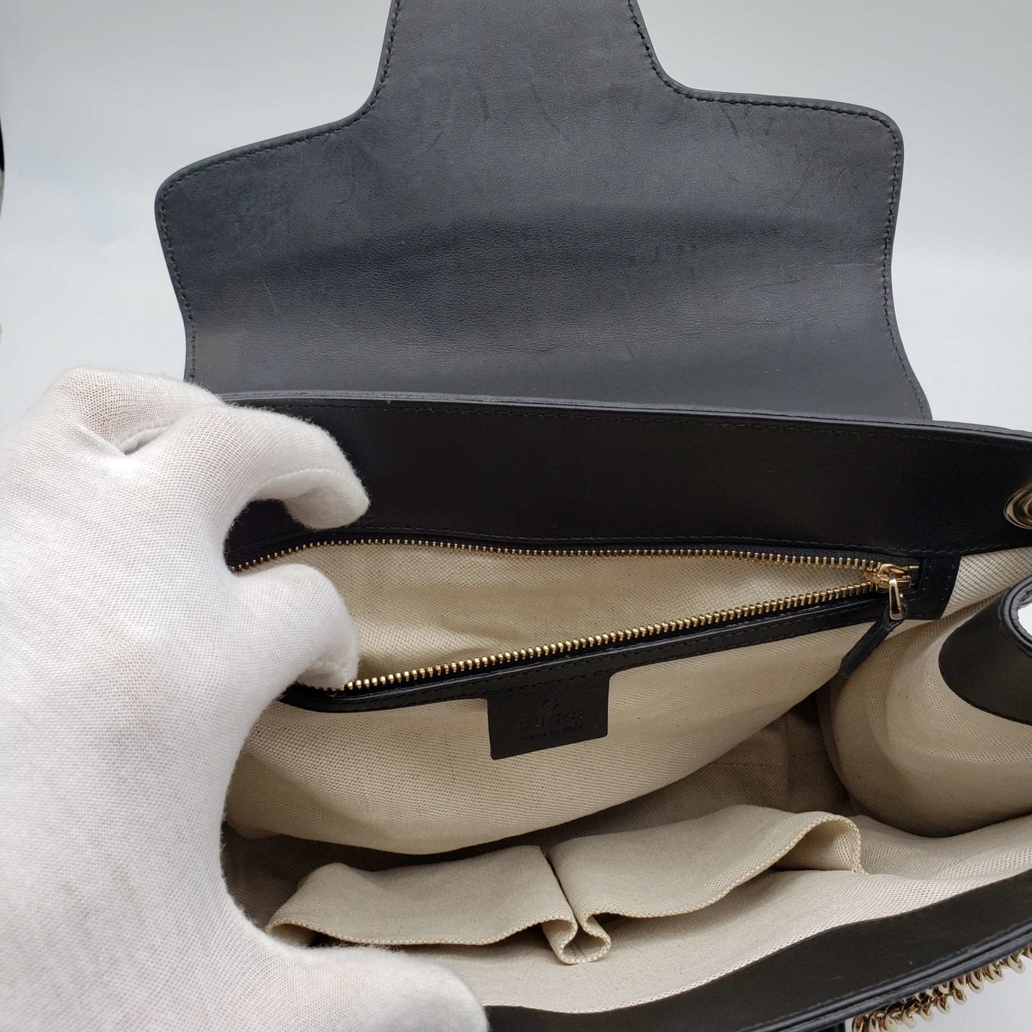 Gucci Emily Guccissima Large Black Shoulder Bag