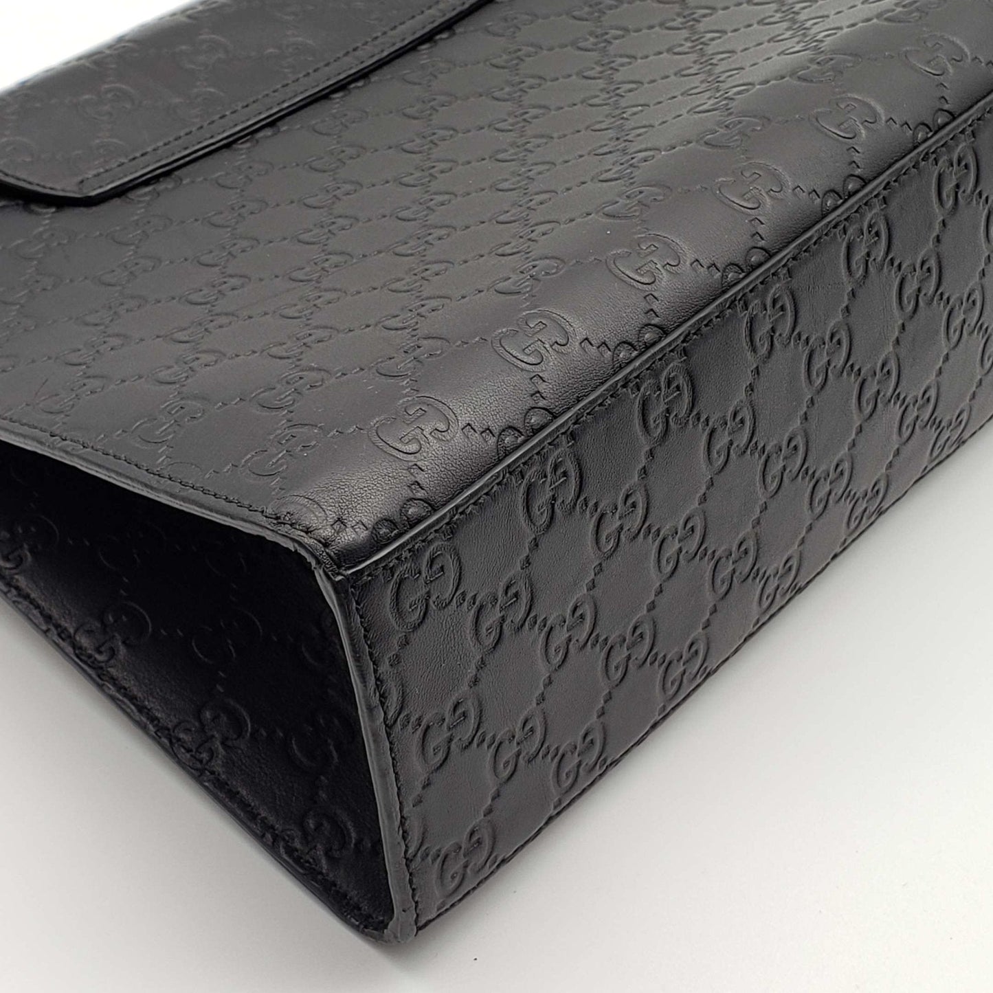 Gucci Emily Guccissima Large Black Shoulder Bag