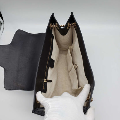 Gucci Emily Guccissima Large Black Shoulder Bag