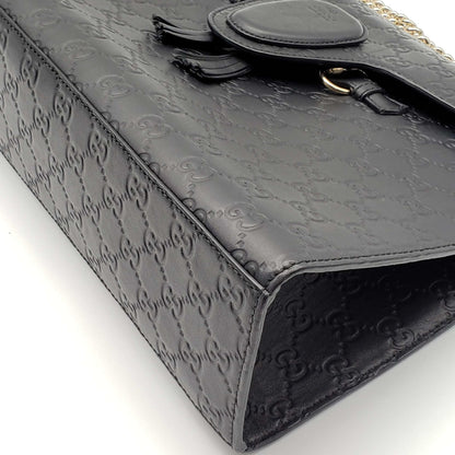 Gucci Emily Guccissima Large Black Shoulder Bag