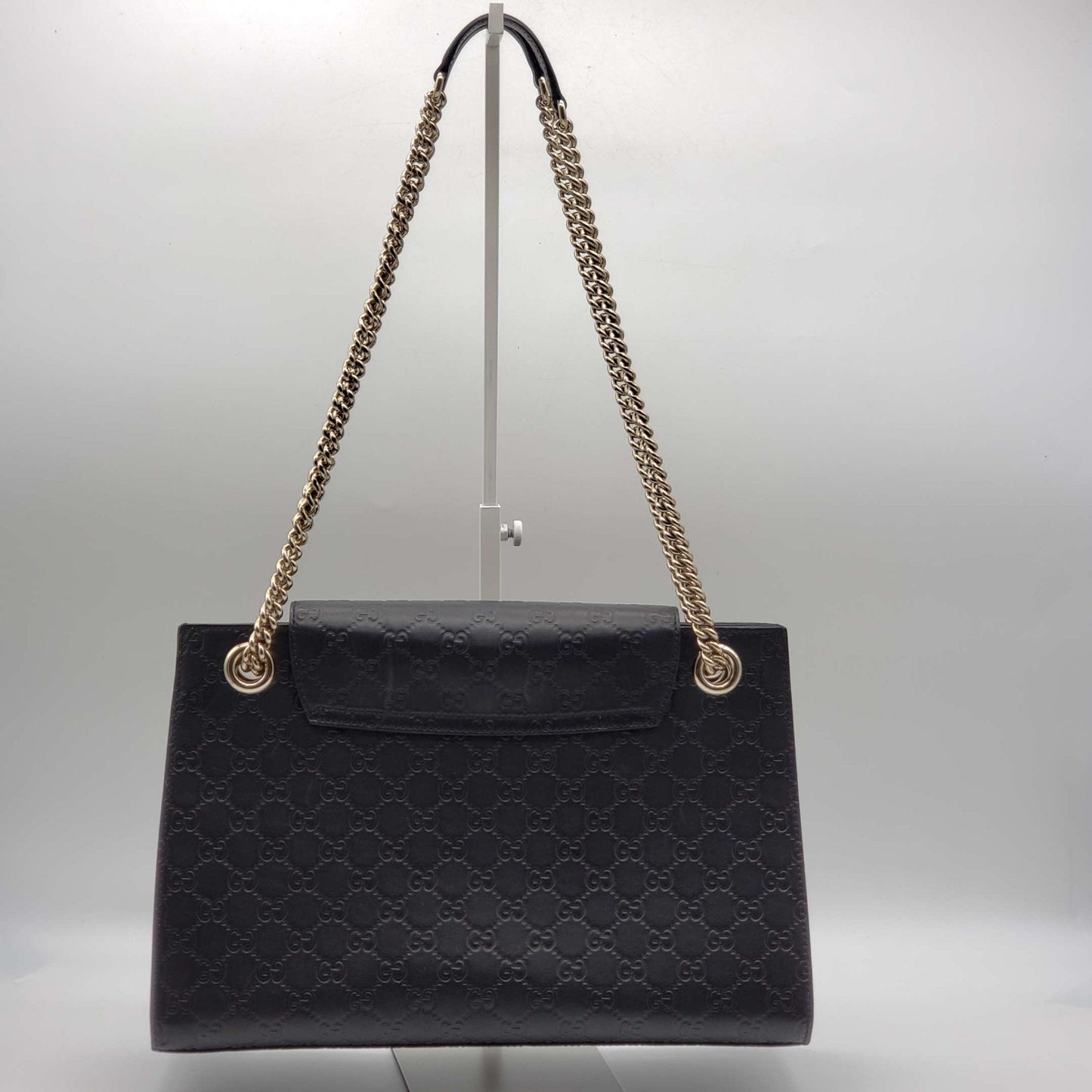 Gucci Emily Guccissima Large Black Shoulder Bag