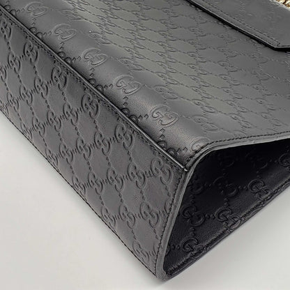 Gucci Emily Guccissima Large Black Shoulder Bag