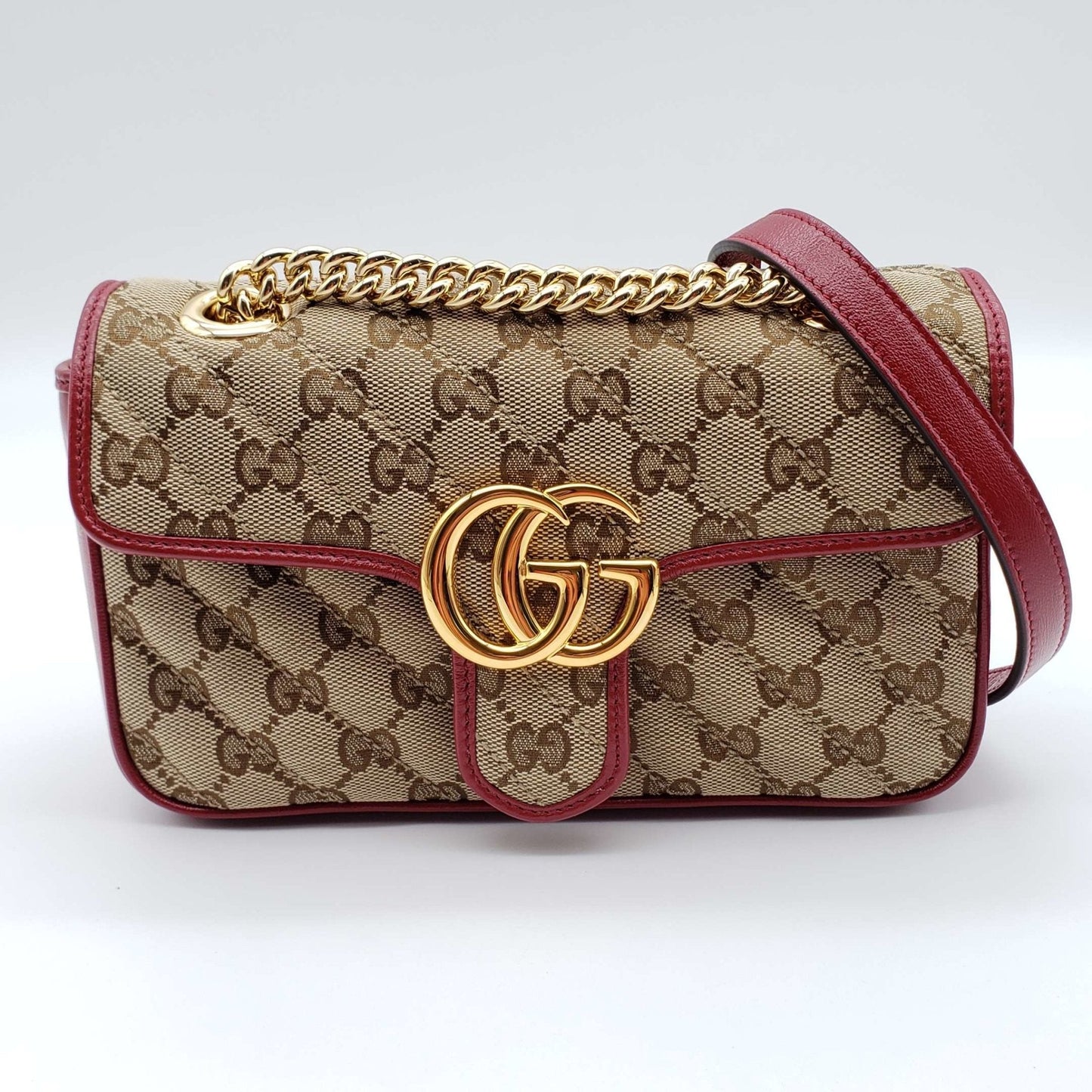 Gucci GG Marmont Mini Canvas & Leather Shoulder Bag