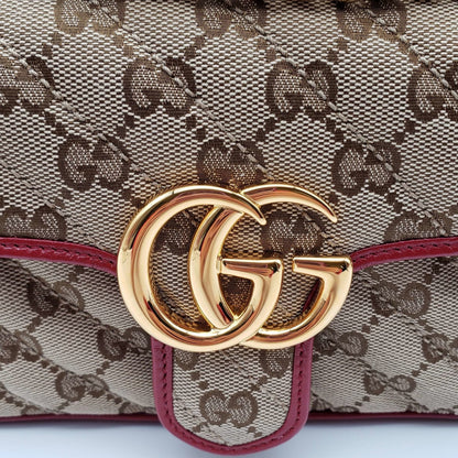 Gucci GG Marmont Mini Canvas & Leather Shoulder Bag
